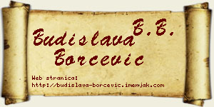 Budislava Borčević vizit kartica